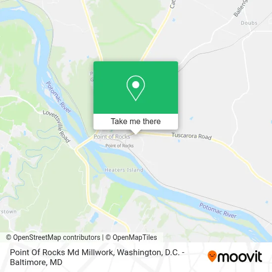 Point Of Rocks Md Millwork map