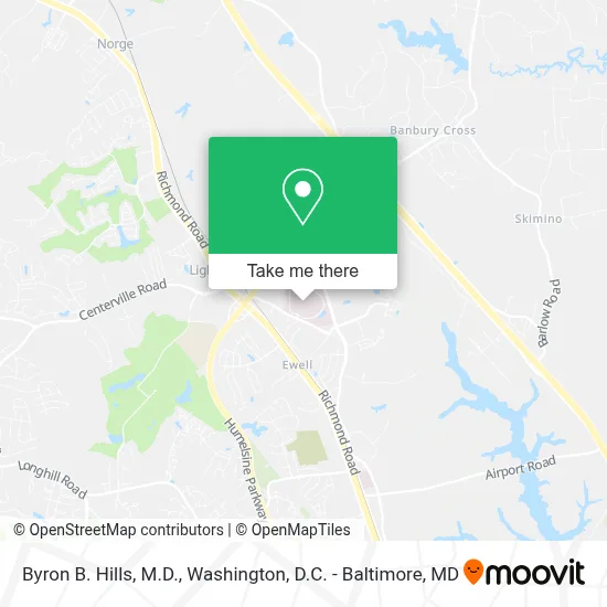 Byron B. Hills, M.D. map