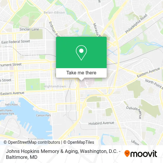 Johns Hopkins Memory & Aging map