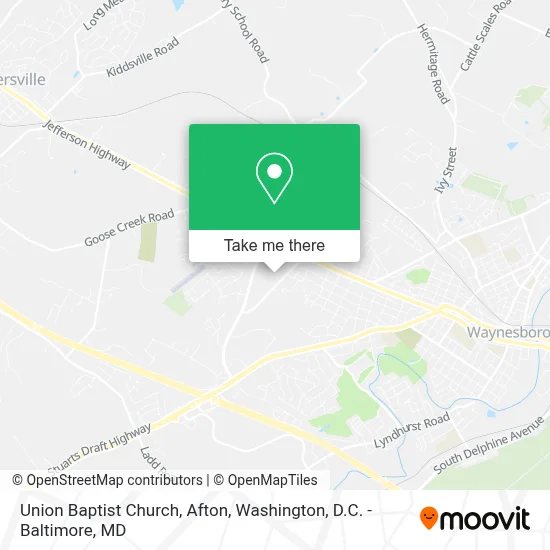 Union Baptist Church, Afton map