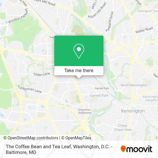 The Coffee Bean And Tea Leaf map