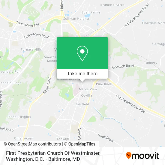 First Presbyterian Church Of Westminster map