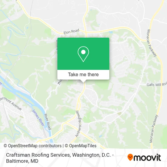 Craftsman Roofing Services map