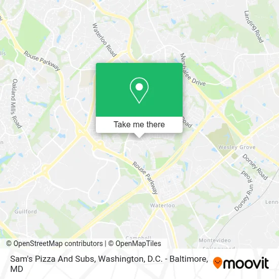 Sam's Pizza And Subs map