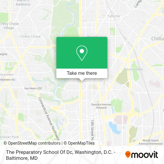 The Preparatory School Of Dc map