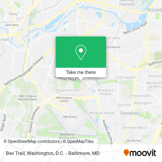 Bwi Trail map