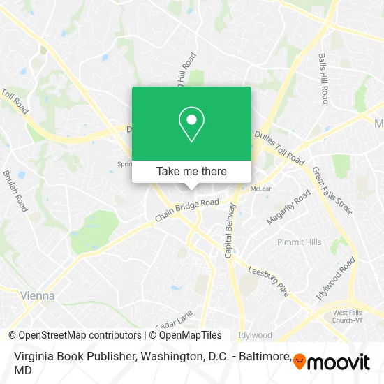Virginia Book Publisher map