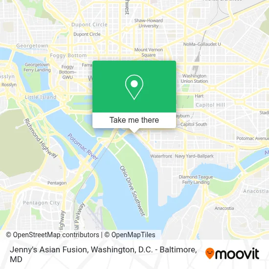 Jenny's Asian Fusion map