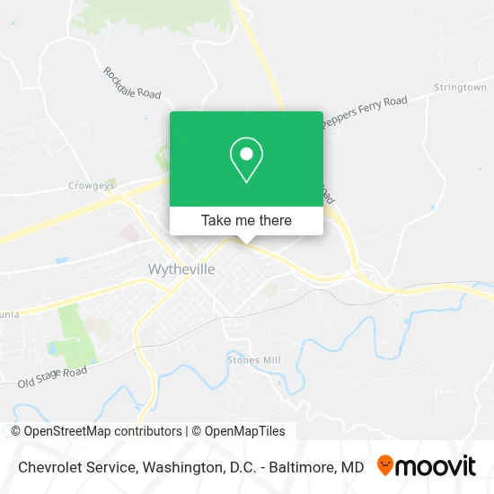 Chevrolet Service map