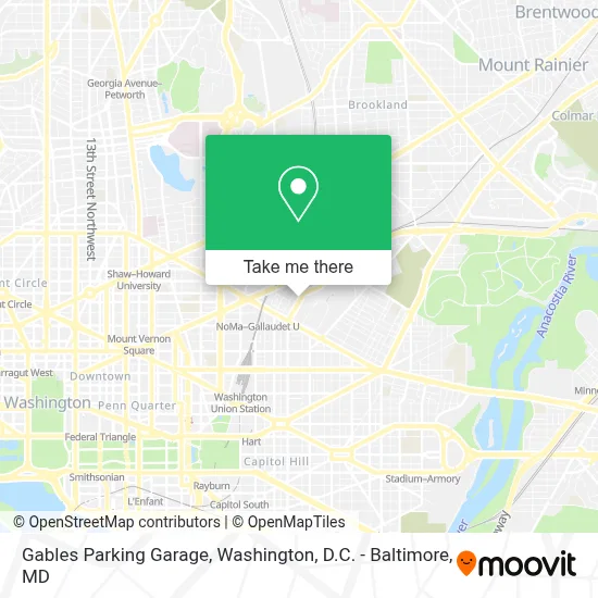 Gables Parking Garage map
