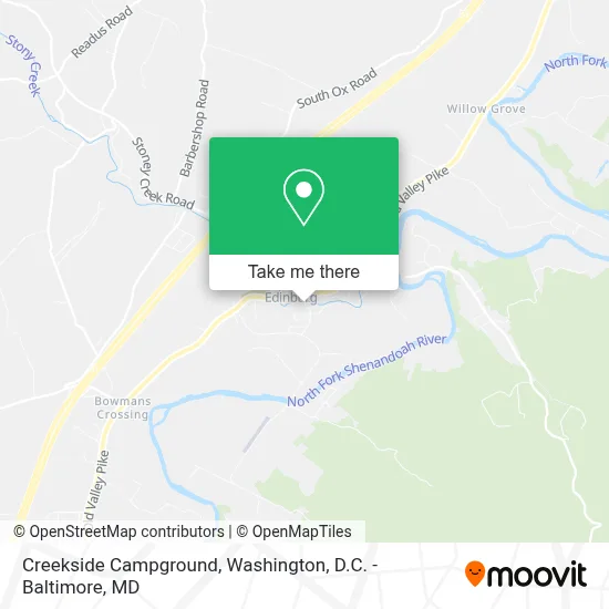 Creekside Campground map