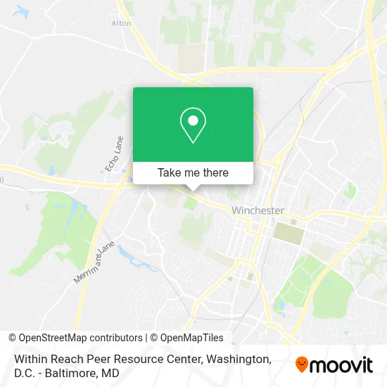 Within Reach Peer Resource Center map