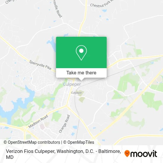 Verizon Fios Culpeper map