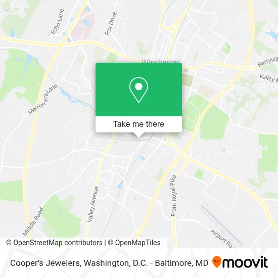Cooper's Jewelers map