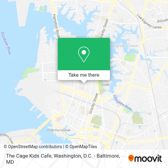 The Cage Kids Cafe map