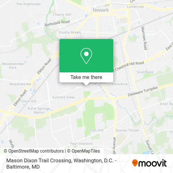 Mason Dixon Trail Crossing map