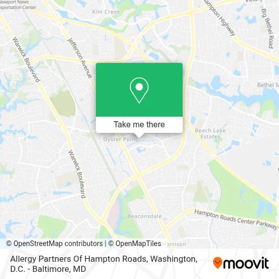 Allergy Partners Of Hampton Roads map