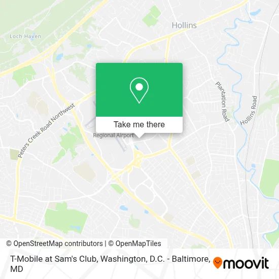 T-Mobile at Sam's Club map