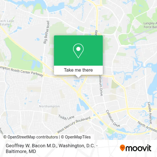 Geoffrey W. Bacon M.D. map