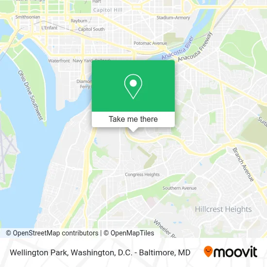 Wellington Park map