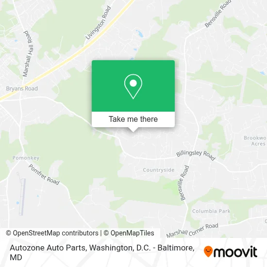 Autozone Auto Parts map