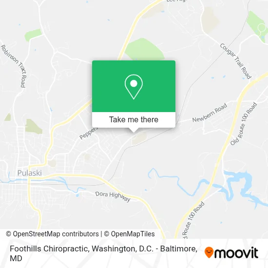 Foothills Chiropractic map