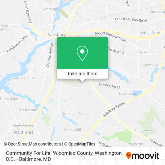 Community For Life: Wicomico County map