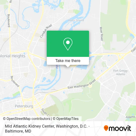 Mid Atlantic Kidney Center map
