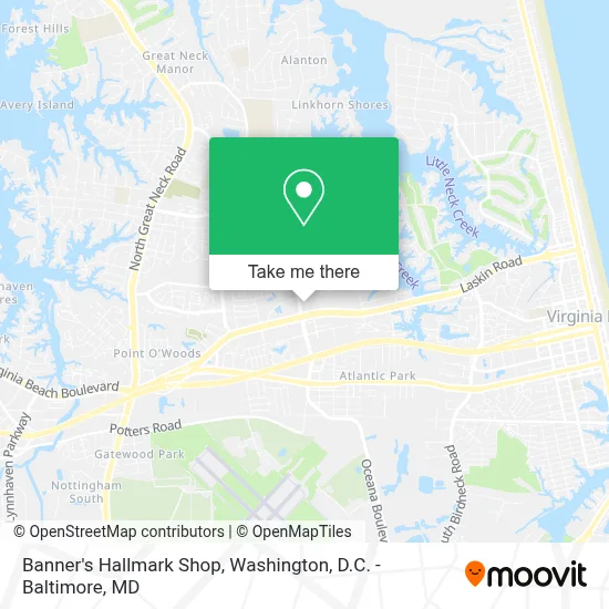 Banner's Hallmark Shop map