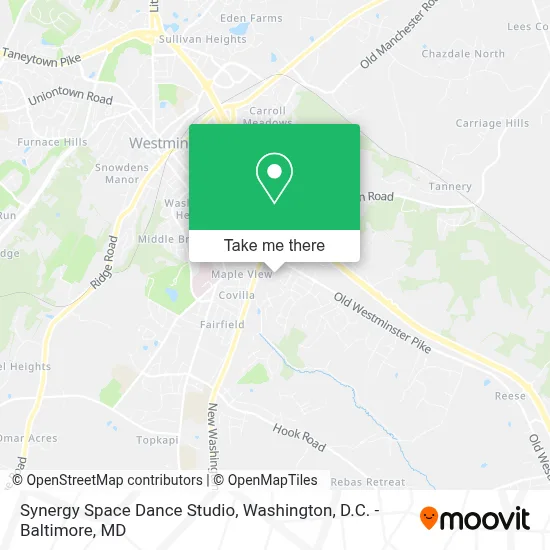 Synergy Space Dance Studio map