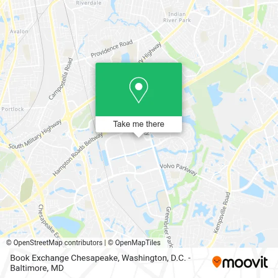 Book Exchange Chesapeake map