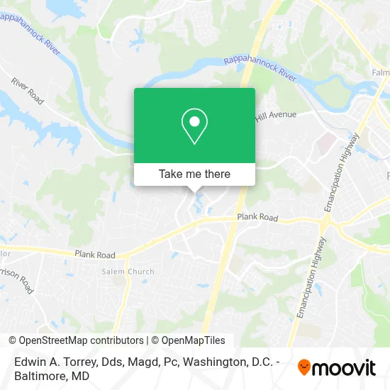 Edwin A. Torrey, Dds, Magd, Pc map