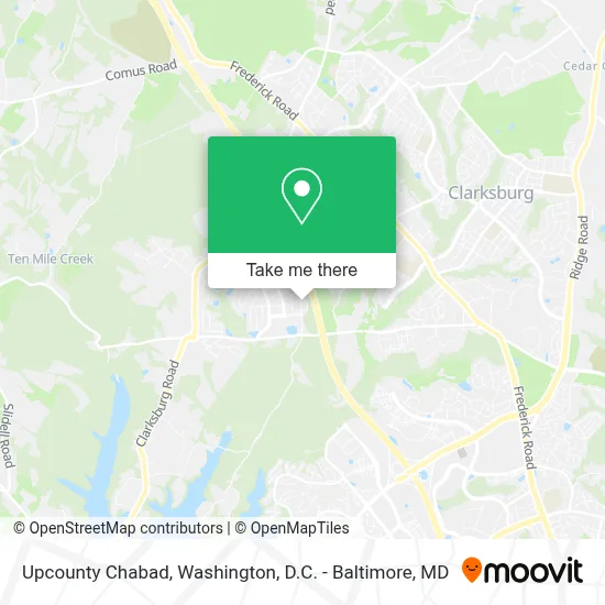 Upcounty Chabad map