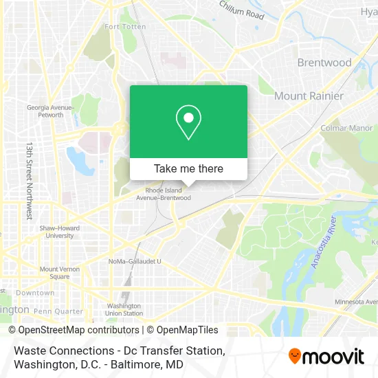 Waste Connections - Dc Transfer Station map