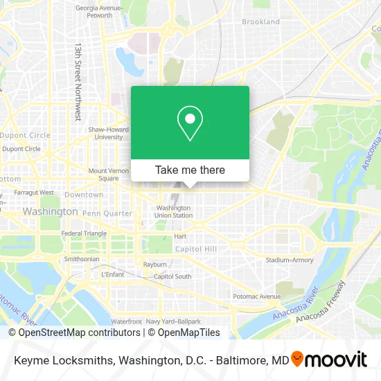 Keyme Locksmiths map