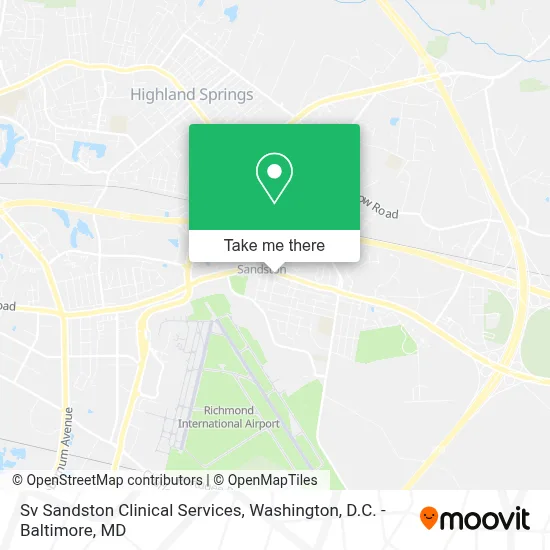 Sv Sandston Clinical Services map