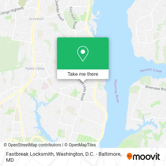 Fastbreak Locksmith map