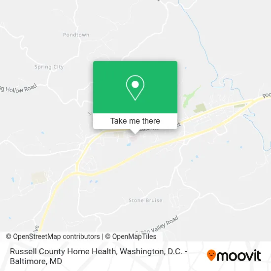 Russell County Home Health map