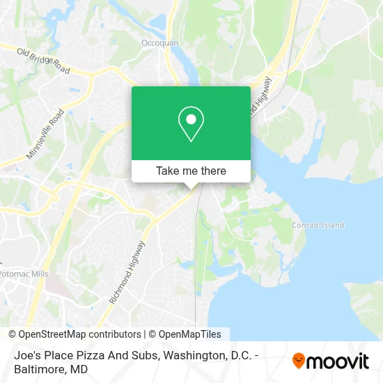 Joe's Place Pizza And Subs map