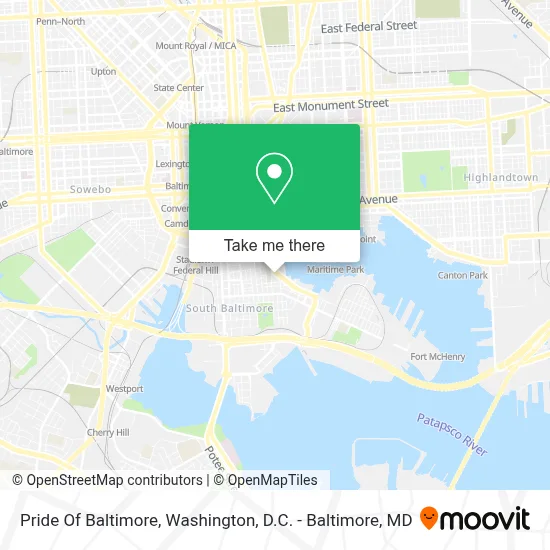 Pride Of Baltimore map
