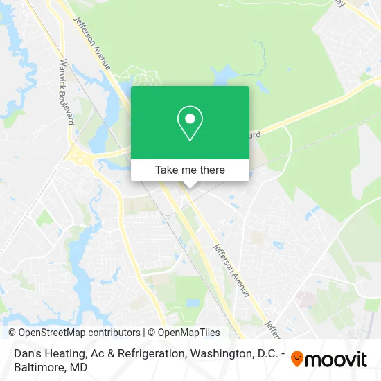 Dan's Heating, Ac & Refrigeration map