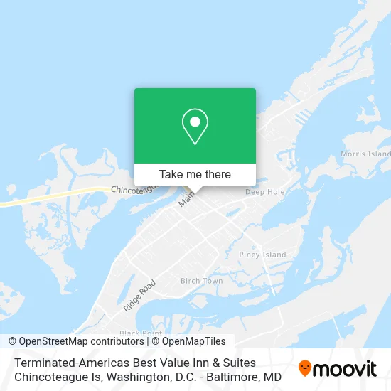 Terminated-Americas Best Value Inn & Suites Chincoteague Is map