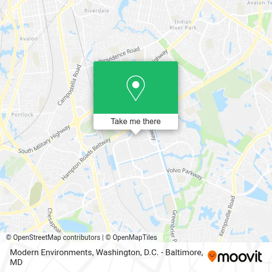 Modern Environments map