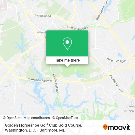Golden Horseshoe Golf Club Gold Course map