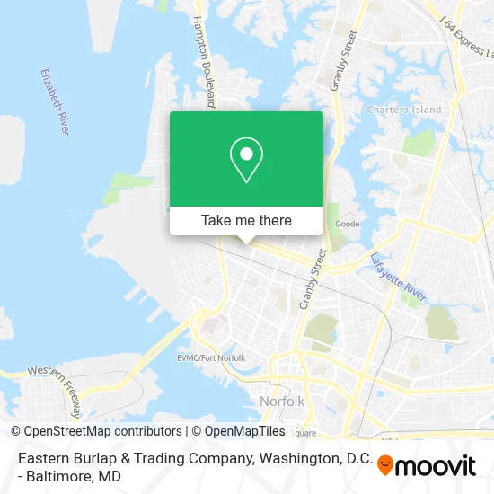 Eastern Burlap & Trading Company map