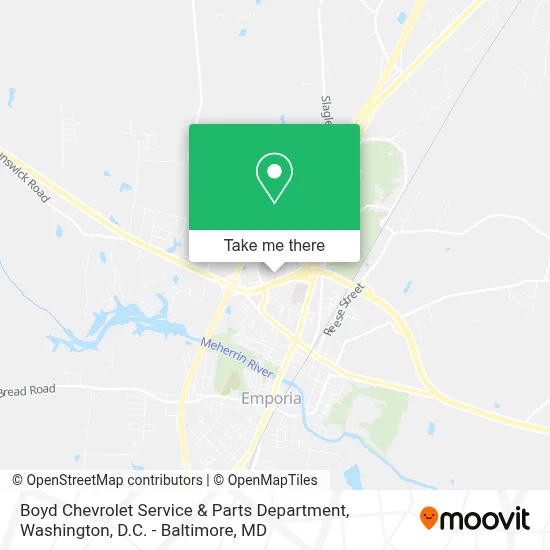 Boyd Chevrolet Service & Parts Department map