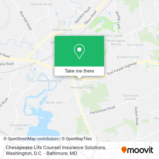 Chesapeake Life Counsel Insurance Solutions map