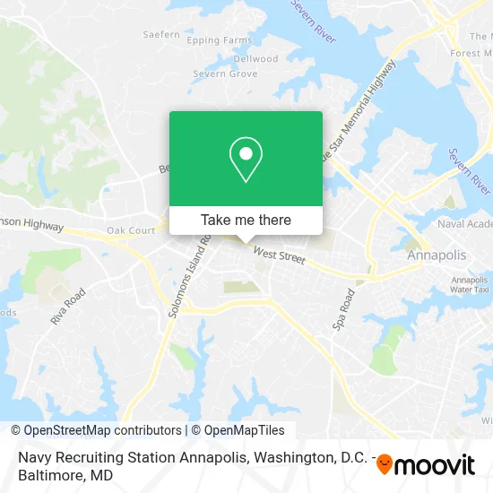 Navy Recruiting Station Annapolis map