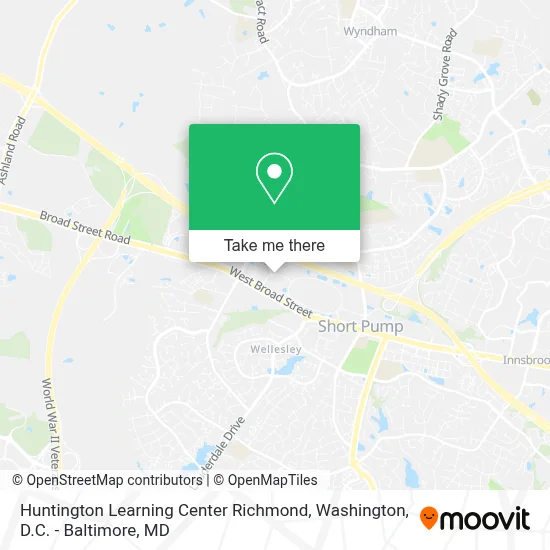 Huntington Learning Center Richmond map