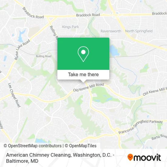 American Chimney Cleaning map